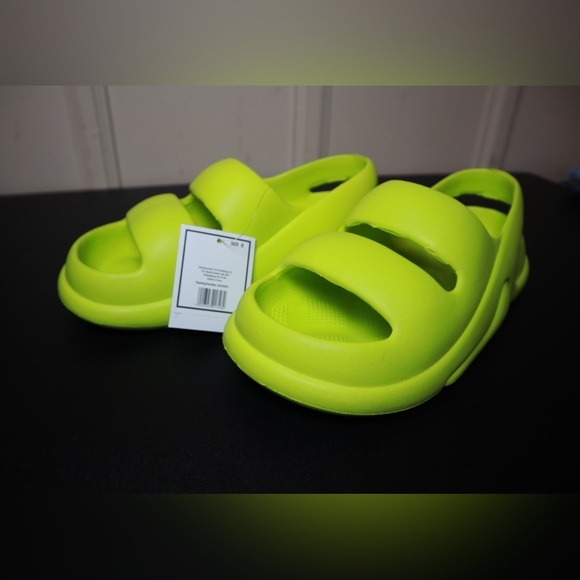 Ladies Double Band Puff Slide Sandals SIZE 8 - Picture 2 of 4